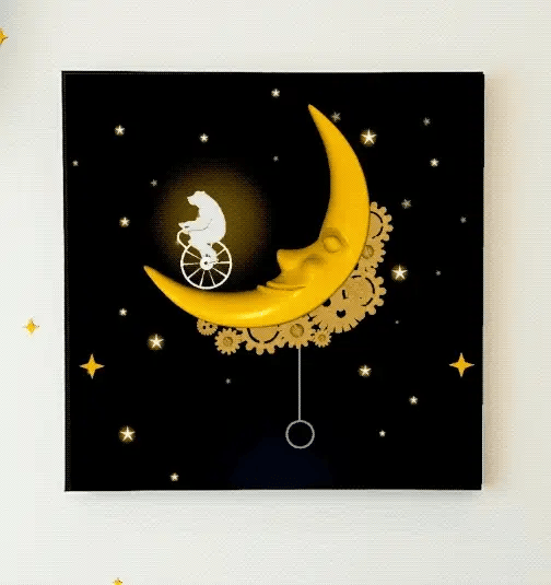 Bear on the Moon - Canvas
