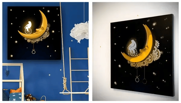 Bear on the Moon - Canvas