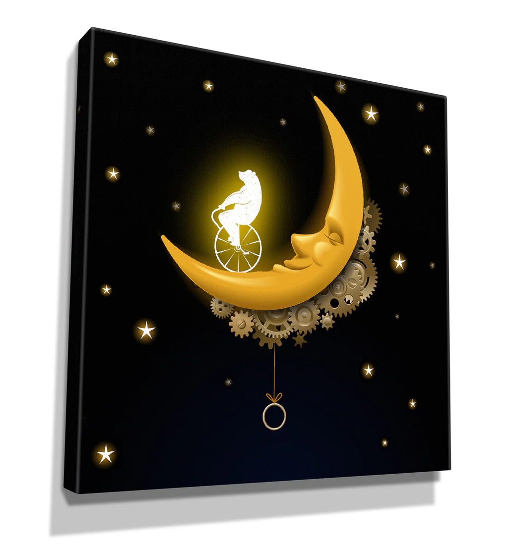 Bear on the Moon - Canvas